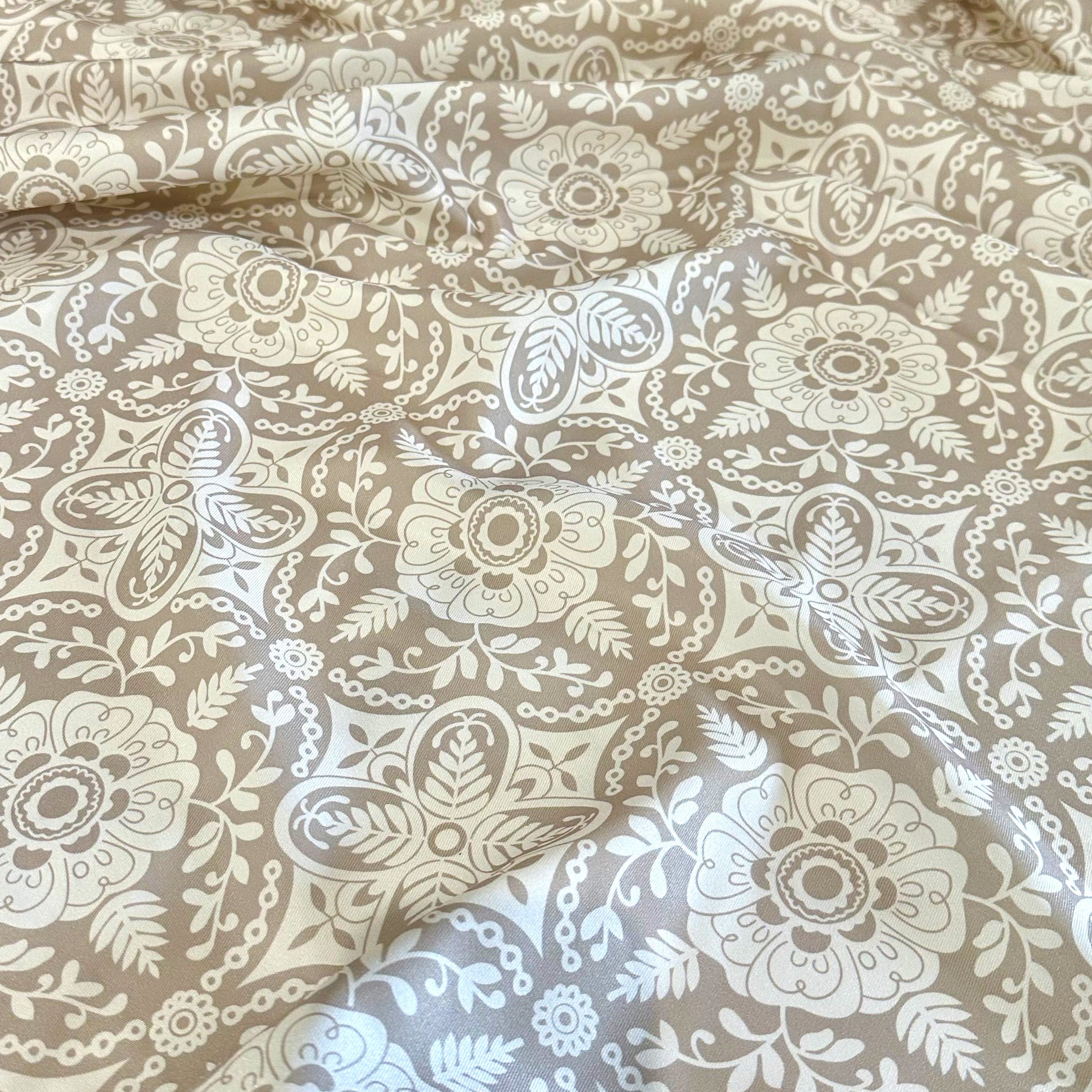 Morocco (Poly Print) Table Linen in Taupe