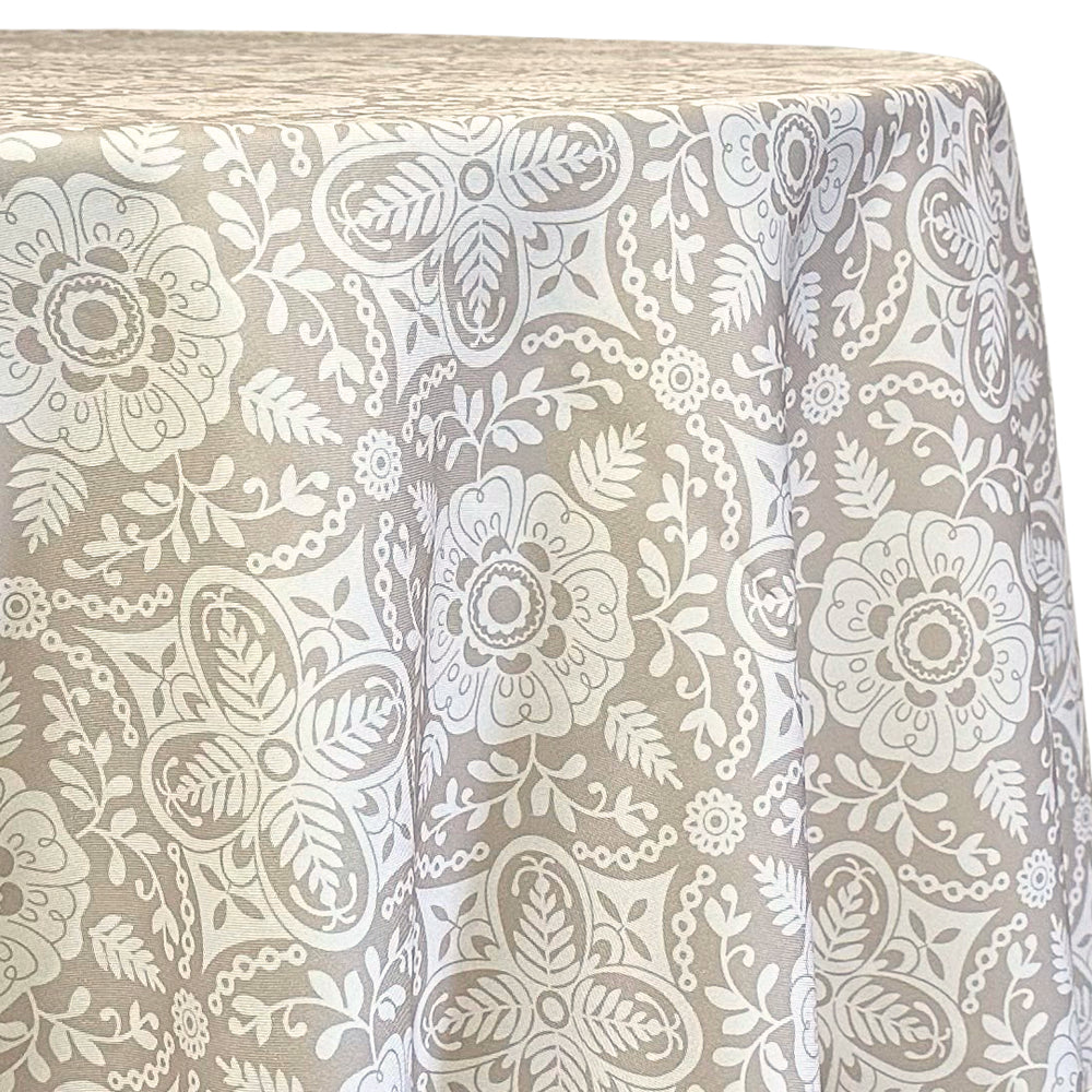 Morocco (Poly Print) Table Linen in Taupe